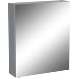 VitrA Shift T20 Aynalı Banyo Dolabı 81005, 60 cm, Sağ Kapaklı, Kül Gri, Asma Tip, Yavaş Kapanır