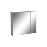 VitrA Shift T20 Aynalı Banyo Dolabı 81007, 80 cm, Sağ Kapaklı, Kül Gri, Asma Tip, Yavaş Kapanır
