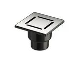 VitrA V-Flow 5608280 Alttan Çıkışlı 15x15 cm DK 100 Kapak Parlak Krom Duş Kanalı
