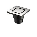 VitrA V-Flow 5608280 Alttan Çıkışlı 15x15 cm DK 100 Kapak Parlak Krom Duş Kanalı