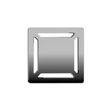 VitrA V-Flow Kare 5608276 Duş Kanalı, Alttan Çıkışlı, 10x10 cm, DK 100 Kapak, Mat Krom