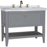 Vitra Valarte Tek Çekmeceli Tezgah Üstü Lavabo Dolabı 100 cm Mat Gri 62199