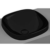 VitrA Vitra Frame Tezgahüstü Lavabo 5654b483-0016 Yuvarlak - Kompakt - 40x39 Cm - Armatür Deliksiz - Su Taşma Deliksiz - Clean - Mat Siy Beyaz