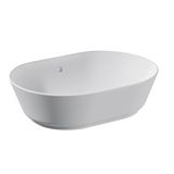 VitrA Vitra Geo Çanak Lavabo 7427b003-0012 Oval - 55x40 Cm - Armatür Deliksiz - Su Taşma Delikli - Beyaz