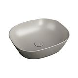 VitrA Vitra Plural Çanak Lavabo 7810b420-0016 Oval - Kompakt - 45x38 Cm - Armatür Deliksiz - Su Taşma Deliksiz - Clean - Mat Bej Beyaz