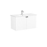 VitrA Vitra Root Groove 100 Cm Beyaz Kapaklı Banyo Dolabı Alt Modül Lavabo