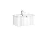 VitrA Vitra Root Groove 80 Cm Beyaz Çekmeceli Banyo Dolabı Alt Modül Lavabo
