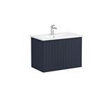 VitrA Vitra Root Groove 80 Cm Lacivert Kapaklı Banyo Dolabı Alt Modül Lavabo Beyaz