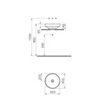 VitrA Water Jewels 4334B476-1361 Yuvarlak Çanak Lavabo, 40 cm, Mat Taş Gri