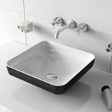 VitrA Water Jewels Kare 40 cm Sedef Beyaz-Siyah Çanak Lavabo