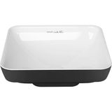 Vitra Water Jewels Siyah Beyaz Kare Tezgah Üstü Çanak Lavabo 40 cm 4441B497-1747 - Beyaz - Siyah
