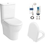 Vitra Zentrum Kanalsız Duvara Sıfır Klozet, Rezervuar, Iç Takım ve Yavaş Kapanan Kapak 7783L003-0092 - Beyaz