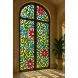 Vitray Desen Yapışkanlı Şeffaf Folyo 67cmx 2 Metre Lila - Mor