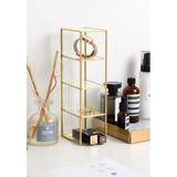 Vitrayverteks Pirinç Dörtbölmeli Makyaj Organizer - Gold