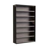 Vitrin, Kapılı 7 Katlı Vitrin Figürler ve Koleksiyon Eşyaları Vitrin Duvar Rafı Ev Ofis Oyun Odası Yatak Odası için Depolama (Siyah 40x13x83,6 cm)