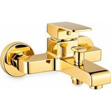 Vitrinbanyo Gold Banyo Bataryası Altın Duş Bataryası Kare Tasarım Banyo Armatür
