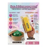 vittuc Büyük Boy Simli Çin Mantısı Oversize Dumpling Squishy ve Butter Squishy Tereyağ Sukuşi
