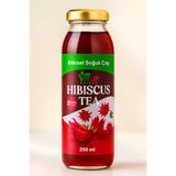 VİTUP Hibiscus Ice Tea – Şekersiz Bitkisel Soğuk Çay – 250 ml X6'lı Paket (CAM ŞİŞELİ)