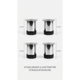 Viva 6 cm Metal Mobilya Ayağı - Ultra Dayanıklı Demir Koltuk ve Sehpa Ayağı (4'lü Set)