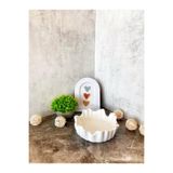 VİVA Büyük Boy Dekoratif Dalgalı Beton Kase / Mumluk / Organizer Tabak