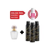 Viva Cappio Kadın Edt Parfüm 60 ml & Deodorant 3*150 ml Avantajlı Set, Roll On HEDİYELİ