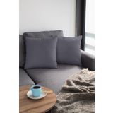 Viva Home 2'Li 43X43Cm K.Gri Premium Tay Tüyü Döşemelik Kumaş Dekoratif Çift Taraflı Kırlent Kılıfı Krl011