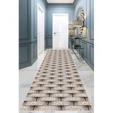 Viva Home 3D Çakıl Taşı Desenli Kesme Özel Ölçü Rulo Yolluk Kaymaz Taban Mutfak Hol Antre Halısı Ar1207, Vizon, 80 X 100