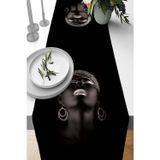 Viva Home 40x140cm Arap Kızı Runner Premium Tay Tüyü Dokuma Leke Tutmayan Kumaş Masa Örtüsü Rnr451