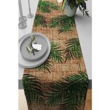 Viva Home 40x140cm Dokuma Leke Tutmayan Premium Tay Tüyü Kumaş Masa Örtüsü Runner Hasır Görünümlü Rnr183