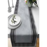 Viva Home 40x140cm Premium Tay Tüyü Dokuma Leke Tutmayan Kumaş Masa Örtüsü Elit Çerçeveli Runner Rnr397