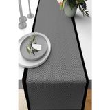 Viva Home 40x140cm Premium Tay Tüyü Dokuma Leke Tutmayan Kumaş Masa Örtüsü Runner İnce Çizgili Rnr349