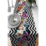 Viva Home 40X140Cm Premium Tay Tüyü Dokuma Leke Tutmaz Kumaş Masa Örtüsü Runner Zambak Rnr405