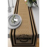 Viva Home 40x140cm Tay Tüyü Dokuma Leke Tutmayan Premium Kumaş Masa Örtüsü Runner Hasır Görünümlü Rnr188
