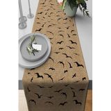 Viva Home 40X140Cm Tay Tüyü Dokuma Premium Leke Tutmaz Kumaş Masa Örtüsü Runner Hasır Görünümlü Rnr182
