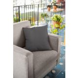 Viva Home 43X43Cm Antrasit Tay Tüyü Premium Kumaş Dekoratif Çift Taraflı Kırlent Yastık Kılıfı Krl001