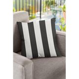 Viva Home 43X43Cm Dokuma Premium Tay Tüyü Kumaş Çift Taraflı Çizgili Kırlent Yastık Kılıfı Krl151