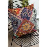 Viva Home 43X43Cm Dokuma Premium Tay Tüyü Kumaş Çift Taraflı Etnik Kırlent Yastık Kılıfı Krl077