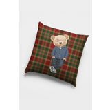 Viva Home 43X43Cm Dokuma Premium Tay Tüyü Kumaş Çift Taraflı Mr. Teddy Bear Kırlent Yastık Kılıfı Krl901