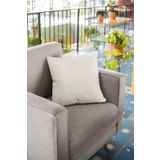 Viva Home 43X43Cm Ekru Tay Tüyü Döşemelik Premium Kumaş Dekoratif Çift Taraflı Kırlent Yastık Kılıfı Krl003