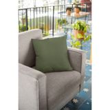 Viva Home 43X43Cm Haki Premium Tay Tüyü Döşemelik Kumaş Dekoratif Çift Taraflı Kırlent Yastık Kılıfı Krl024