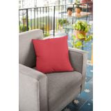 Viva Home 43X43Cm Kırmızı Yastık Kırlent Kılıfı Tay Tüyü Döşemelik Premium Kumaş Dekoratif Çift Taraflı Krl023