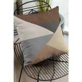 Viva Home 43x43cm Leke Tutmayan Premium Tay Tüyü Kumaş Çift Taraflı Kırlent Geometrik Yastık Kılıfı Krl391