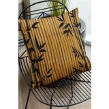 Viva Home 43X43Cm Premium Bambu Görünümlü Tay Tüyü Çift Taraflı Kırlent Yastık Kılıfı Dokuma Kumaş Krl185