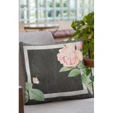 Viva Home 43X43Cm Premium Tay Tüyü Dokuma Kumaş Çiçekli Çift Taraflı Kırlent Yastık Kılıfı Krl095