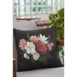 Viva Home 43X43Cm Premium Tay Tüyü Dokuma Kumaş Çiçekli Çift Taraflı Kırlent Yastık Kılıfı Krl436
