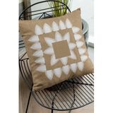 Viva Home 43X43Cm Premium Tay Tüyü Dokuma Kumaş Çift Taraflı Hasır Görünümlü Kırlent Yastık Kılıfı Krl191