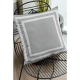 Viva Home 43X43Cm Premium Tay Tüyü Dokuma Kumaş Modern Çerçeveli Çift Taraflı Kırlent Yastık Kılıfı Krl366