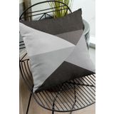 Viva Home 43X43Cm Premium Tay Tüyü Leke Tutmaz Kumaş Geometrik Çift Taraflı Kırlent Yastık Kılıfı Krl347