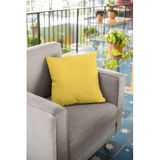 Viva Home 43X43Cm Sarı Tay Tüyü Döşemelik Premium Kumaş Dekoratif Çift Taraflı Kırlent Yastık Kılıfı Krl016