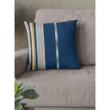 Viva Home 43X43Cm Tay Tüyü Dokuma Ince Çizgili Premium Kumaş Çift Taraflı Kırlent Yastık Kılıfı Krl988